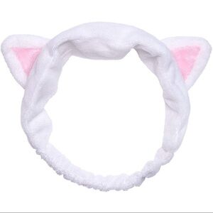 🌺 I Dew Care White Cat Super Soft Headband NIB
